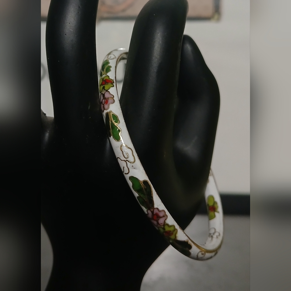 Cloisonné Vintage Bangle Bracelet